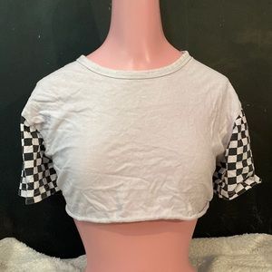 Checkerboard Cropped Tee